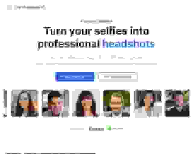 Multiverse AI Headshot Generator - Landing Page